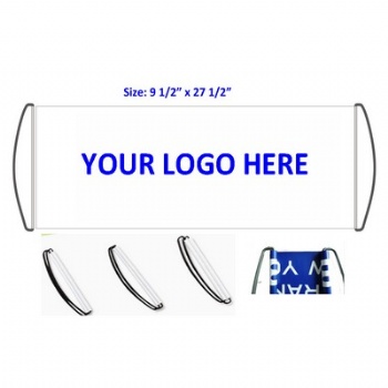 Plastic hand roll banner