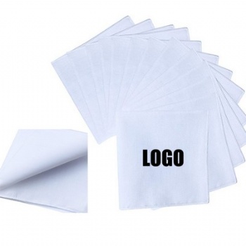 Solid White Cotton Hankies 11inch