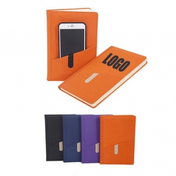 Leather Notebook with Phone Pocket