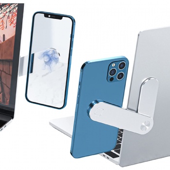Adjustable Laptop Side Mount Clip Phone Holder