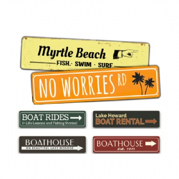 Full Color Printd Metal Tin Sign Decoration 4x15.7inch/10x40cm