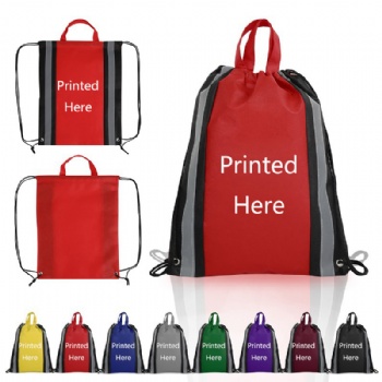 Reflective Sports Bag with Drawstring Closure