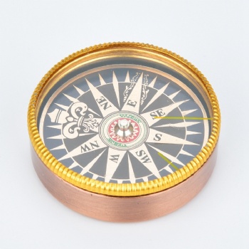 Archaized Metal Compass